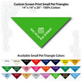 14"x14"x20" Lime Green Custom Printed Imported 100% Cotton Pet Bandanna